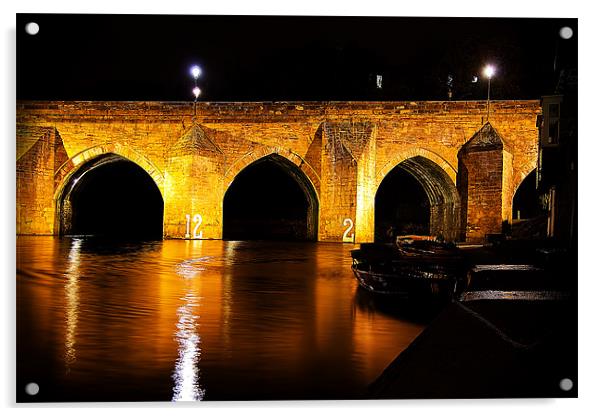 elvet bridge night Acrylic by Northeast Images
