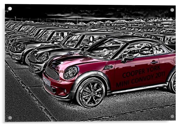 mini cooper convoy Acrylic by Northeast Images