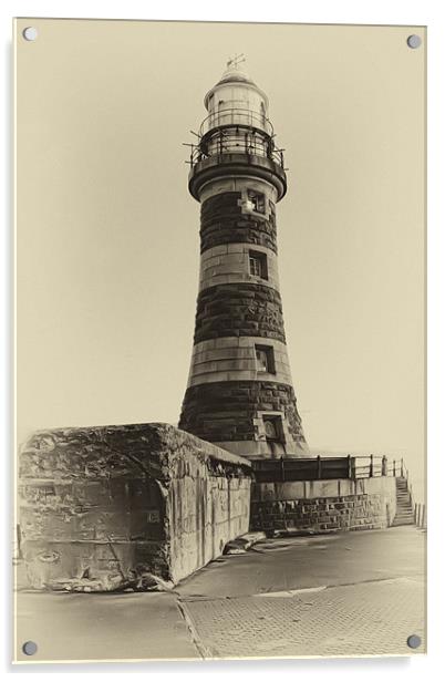 roker lighthouse Acrylic by Northeast Images