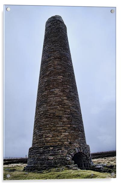 Blanchland lead mine chimney Acrylic by Northeast Images