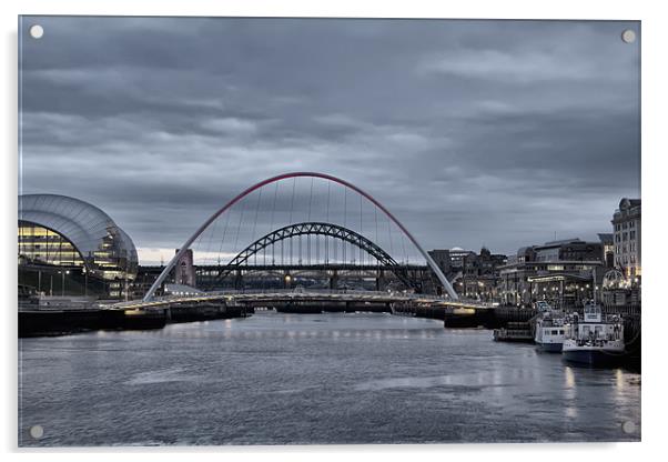 Newcastle Bridges Acrylic by Northeast Images