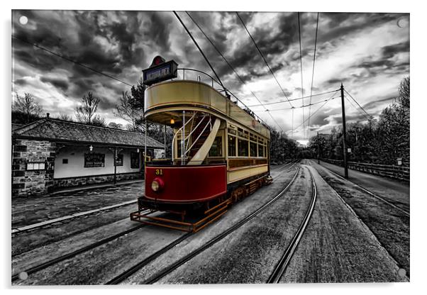 Old Tram Acrylic by Northeast Images