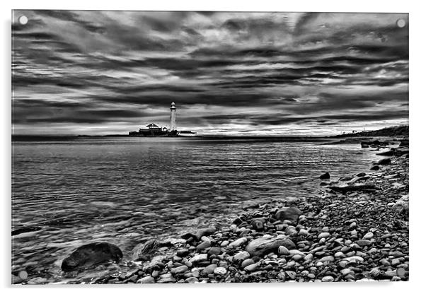 st mary`s lighthouse Acrylic by Northeast Images