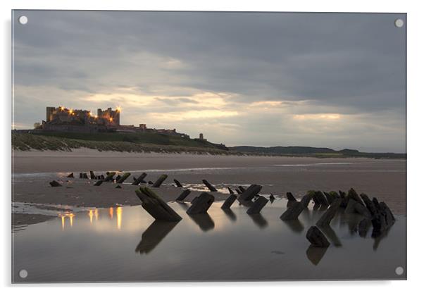 Bamburgh Wreck Acrylic by Northeast Images
