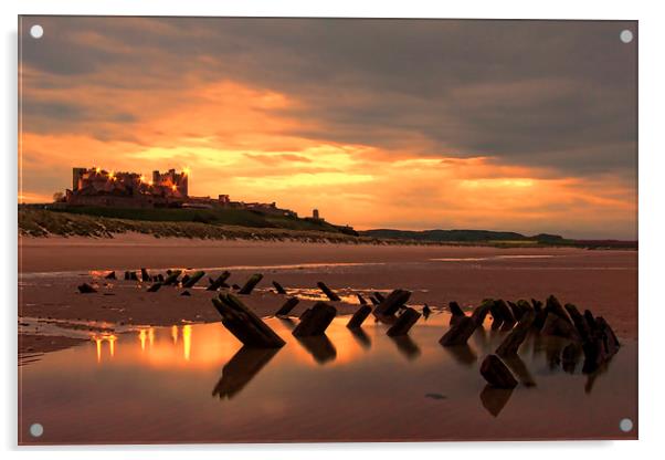 Bamburgh Wreck Acrylic by Northeast Images