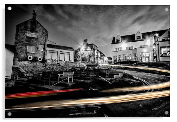 seahouses light trails Acrylic by Northeast Images