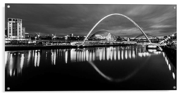 Newcastle Quayside Panaramic Acrylic by Northeast Images
