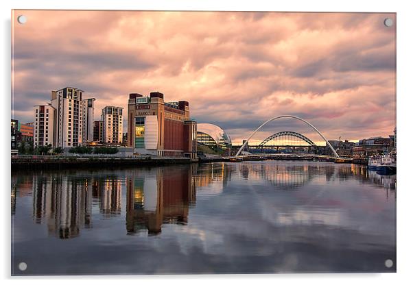 Newcastle Quayside Acrylic by Northeast Images