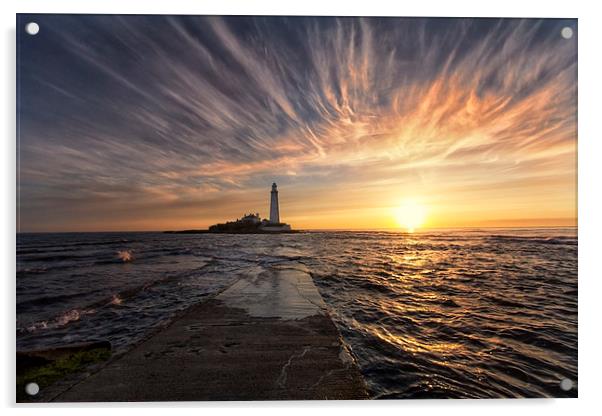  St Mary`s Lighthouse Acrylic by Northeast Images