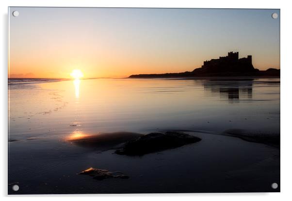  Bamburgh Castle Sunrise Acrylic by Northeast Images