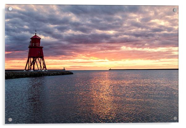  South Shields Sunrise Acrylic by Northeast Images