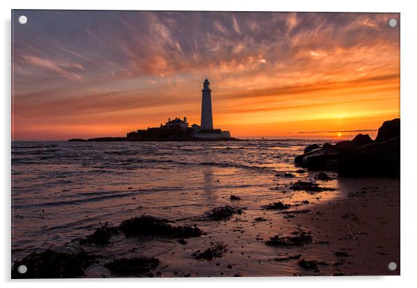  St Mary`s Lighthouse Acrylic by Northeast Images