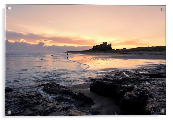 Bamburgh Sunrise Acrylic by Northeast Images