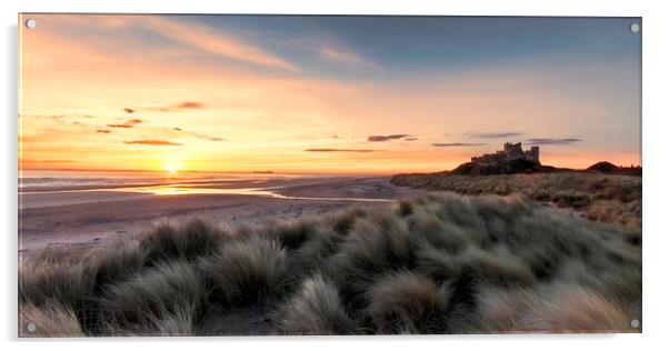 Bamburgh Castle Sunrise Acrylic by Northeast Images