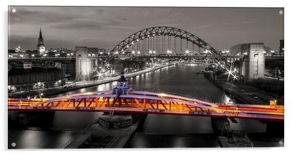 Newcastle Quayside Panorama Acrylic by Northeast Images