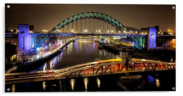 Newcastle Quayside panoramic Acrylic by Northeast Images