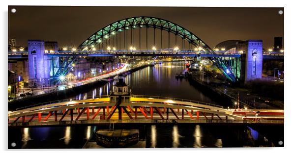 Newcastle Quayside panoramic Acrylic by Northeast Images