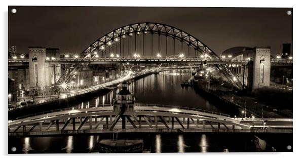 Newcastle Quayside panoramic Acrylic by Northeast Images