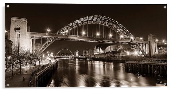 Newcastle Quayside panoramic Acrylic by Northeast Images