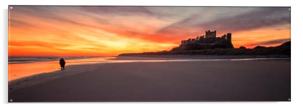 Bamburgh Castle panorama Acrylic by Northeast Images