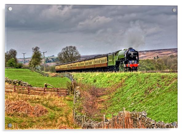 Steam on the North Yorks Moors Railway Acrylic by Trevor Kersley RIP