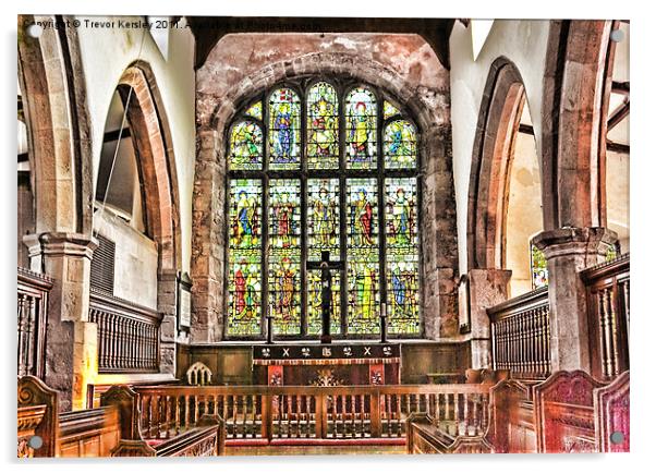The Altar Window Acrylic by Trevor Kersley RIP