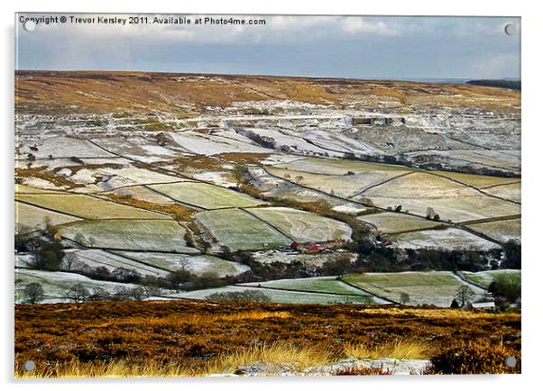 The View Across Rosedale Acrylic by Trevor Kersley RIP