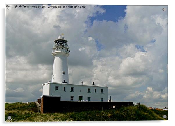 Flamborough Head Lighthouse Acrylic by Trevor Kersley RIP