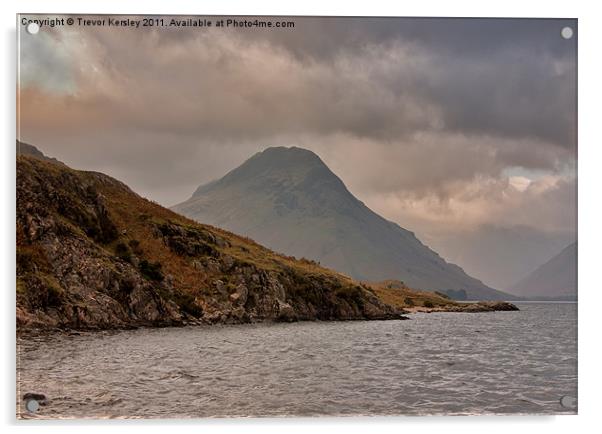 Wastwater - Wasdale Head Acrylic by Trevor Kersley RIP