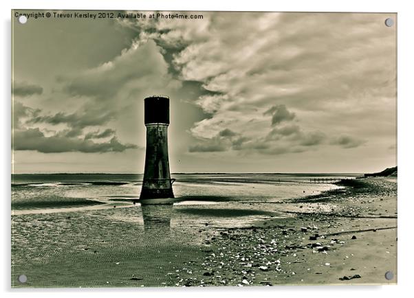 Morning on the Humber Estuary Acrylic by Trevor Kersley RIP