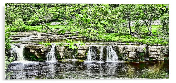 River Swale - Keld Acrylic by Trevor Kersley RIP