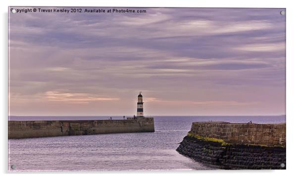 Seaham Harbour Acrylic by Trevor Kersley RIP