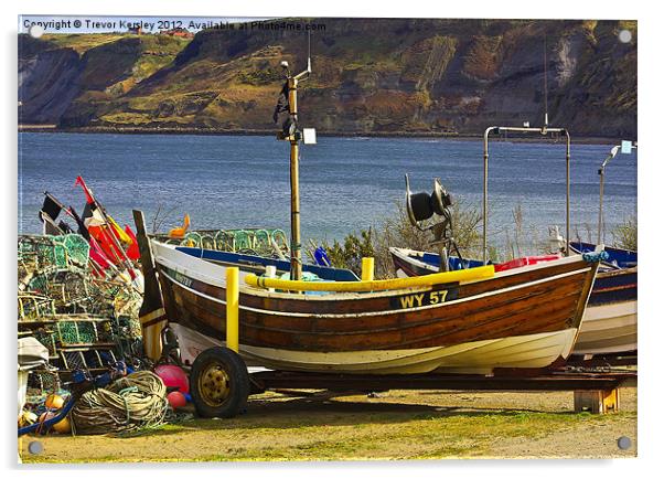 Fishing Boat  WY57 Acrylic by Trevor Kersley RIP