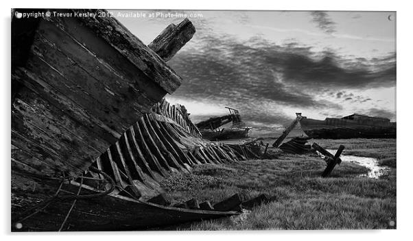 The Graveyard of Boats Acrylic by Trevor Kersley RIP