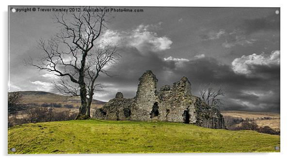 Pendragon Castle Ruins Acrylic by Trevor Kersley RIP