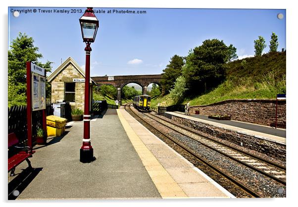 Dent Railway Station Acrylic by Trevor Kersley RIP