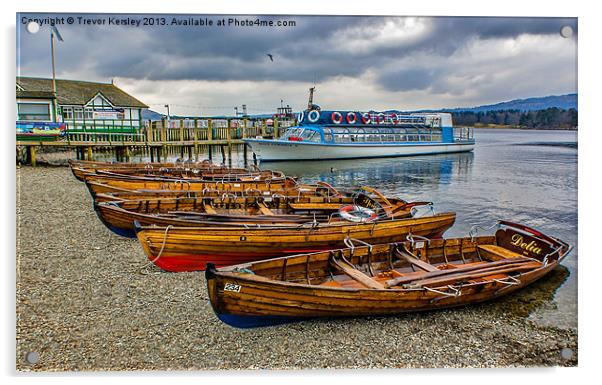 Lake Windermere Boats Acrylic by Trevor Kersley RIP