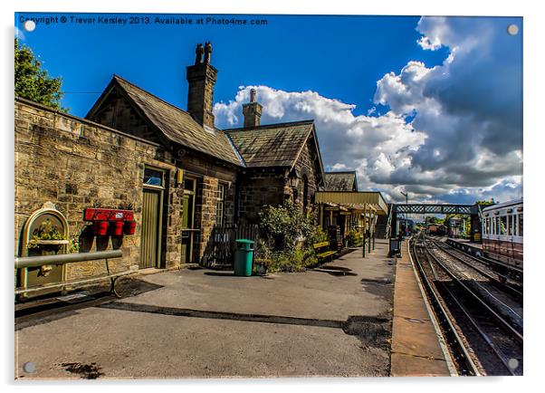 The Station Platform Acrylic by Trevor Kersley RIP