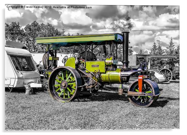Traction Engine Acrylic by Trevor Kersley RIP