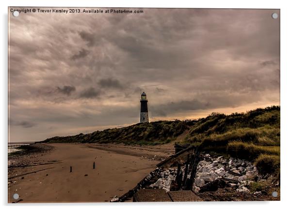 The Beach Spurn Point Acrylic by Trevor Kersley RIP
