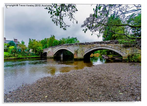 Pooley Bridge Lake District Acrylic by Trevor Kersley RIP