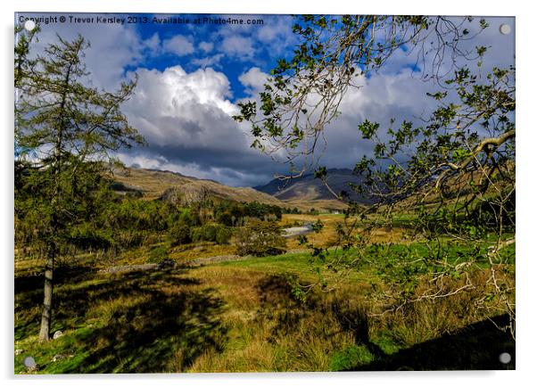 Duddon Valley Lake District Acrylic by Trevor Kersley RIP