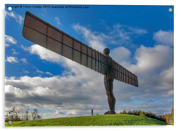 The Angel of the North Acrylic by Trevor Kersley RIP