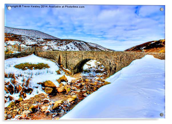Surrender Bridge Yorkshire Dales Acrylic by Trevor Kersley RIP
