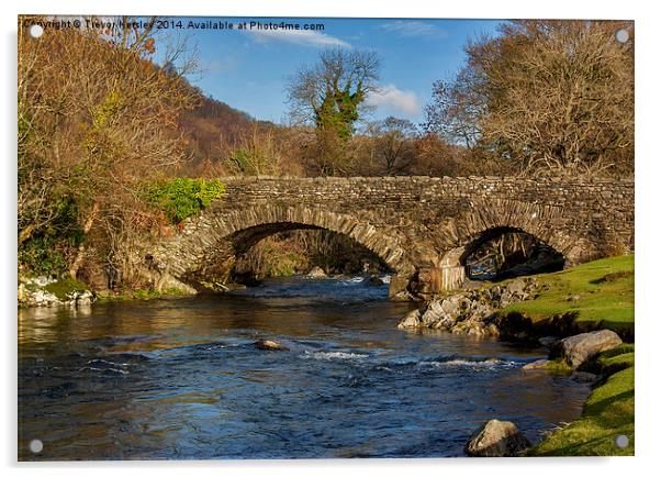 Packhorse Bridge River Duddon Acrylic by Trevor Kersley RIP