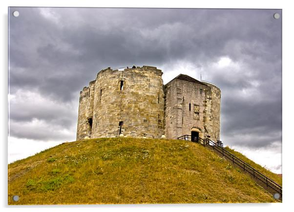 Clifford's Tower York Acrylic by Trevor Kersley RIP