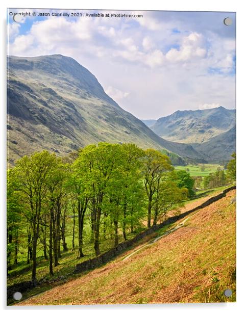 Grisedale, Lake District, Cumbria.  Acrylic by Jason Connolly