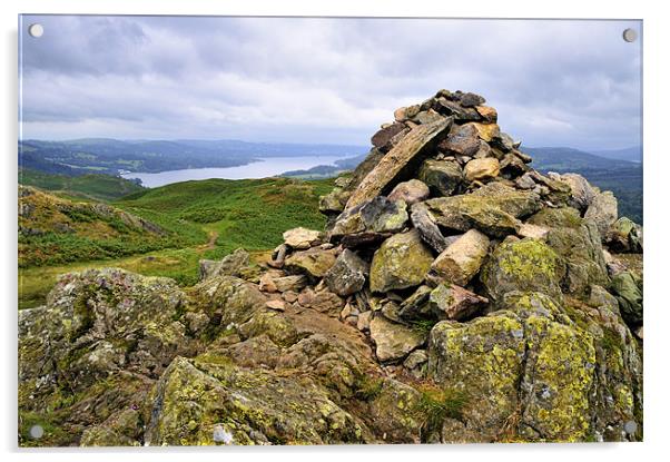 Windermere As Seen From Loughrigg Fell. Acrylic by Jason Connolly