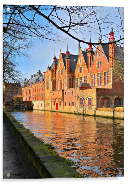Beautiful Brugge. Acrylic by Jason Connolly