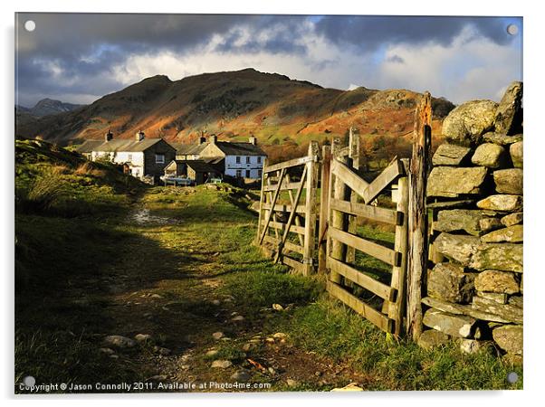 The farmers path, Cumbria Acrylic by Jason Connolly